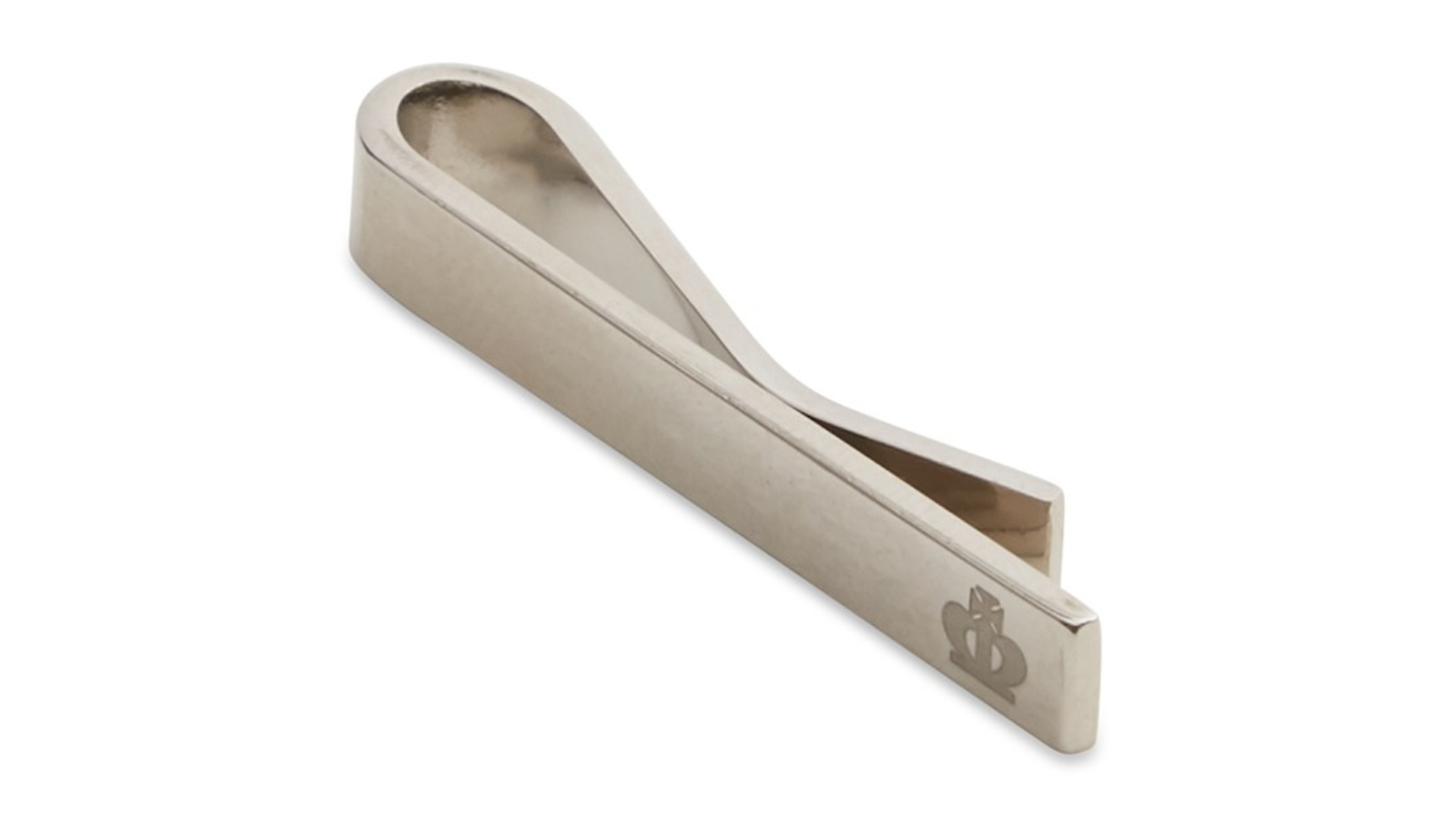 Jeff Banks Rectangluar 3.5cm Metal Tie Bar - Silver