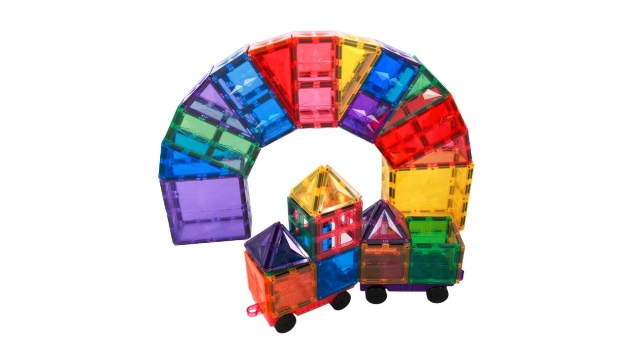 Jenjo Games 182 Piece Magnetic Rainbow Tiles