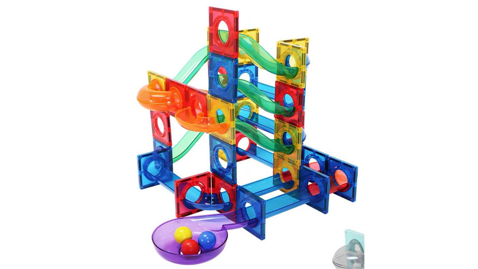 Jenjo Games 100 Piece Marble Rainbow Run Set