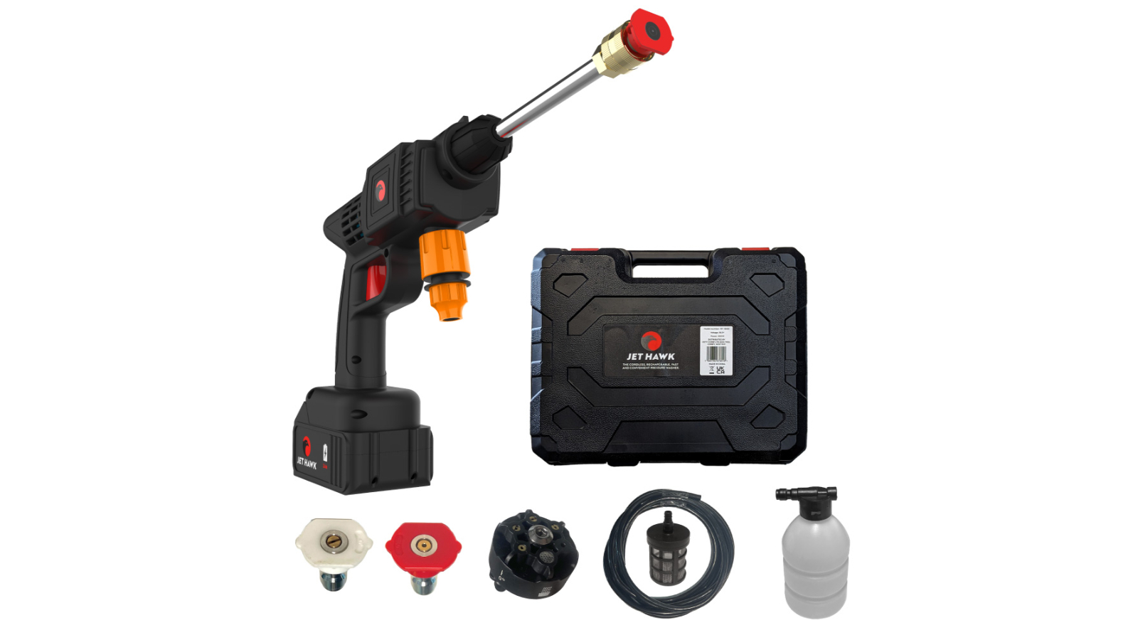 As Seen On TV Jet Hawk Cordless Rechargeable Pressure Washer Harvey Norman