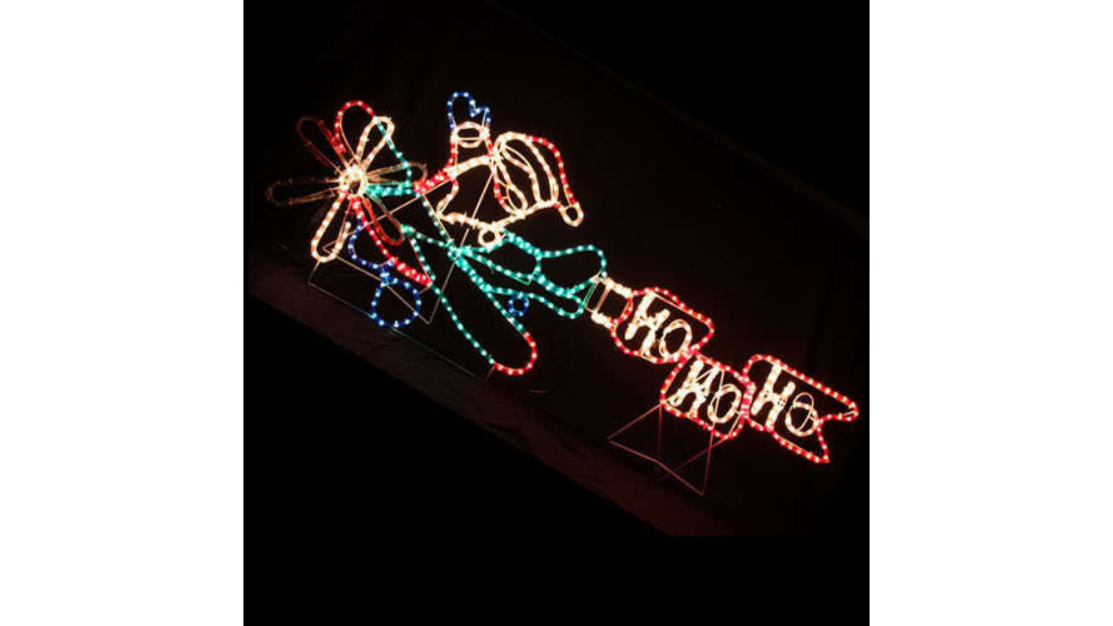 Hisen LED Animated Santa on Jet Plane Rope Christmas Light