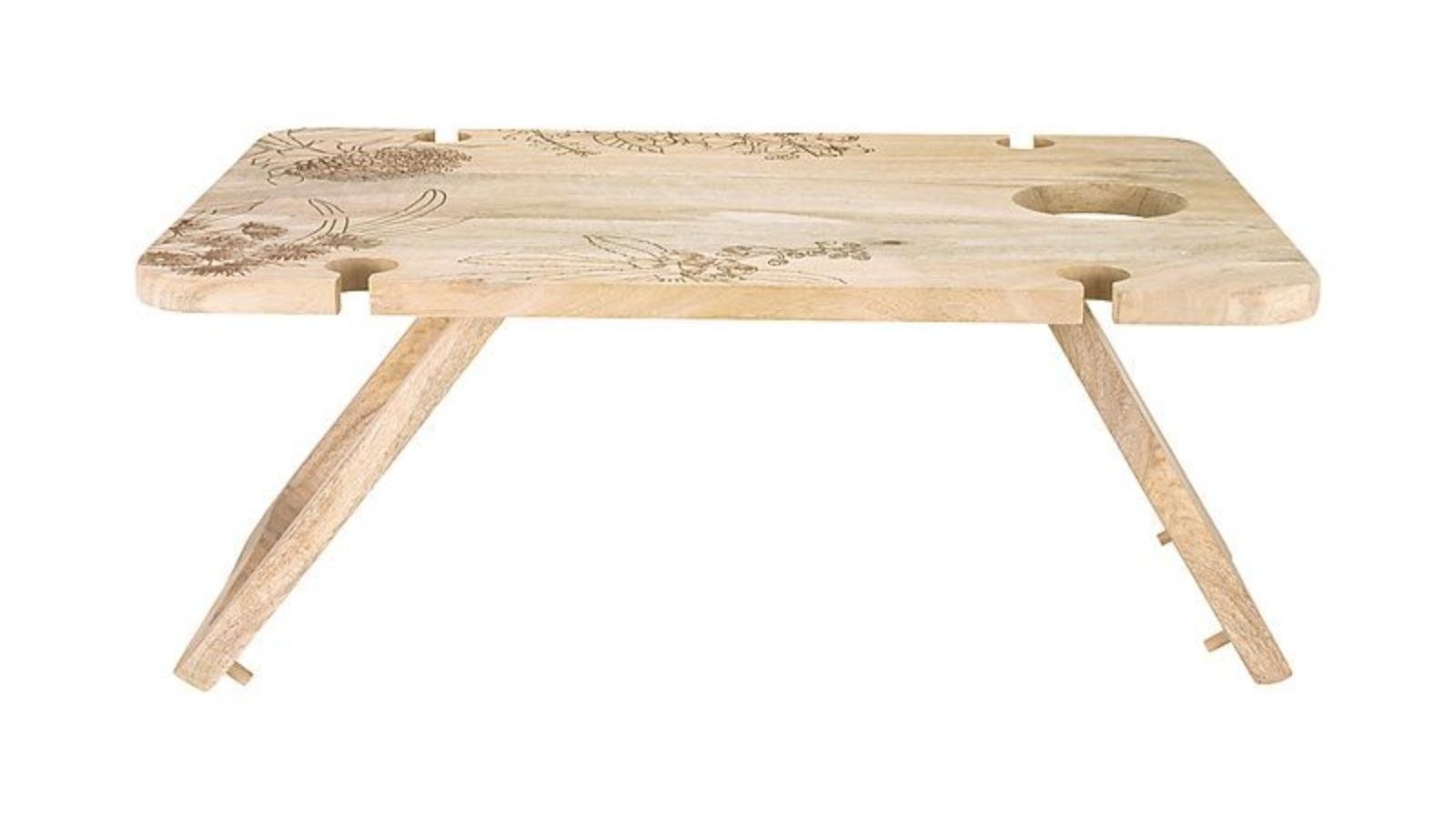 Maxwell & Williams Black Pen Golden Summer Folding Picnic Table - 58 x 40 x 24cm