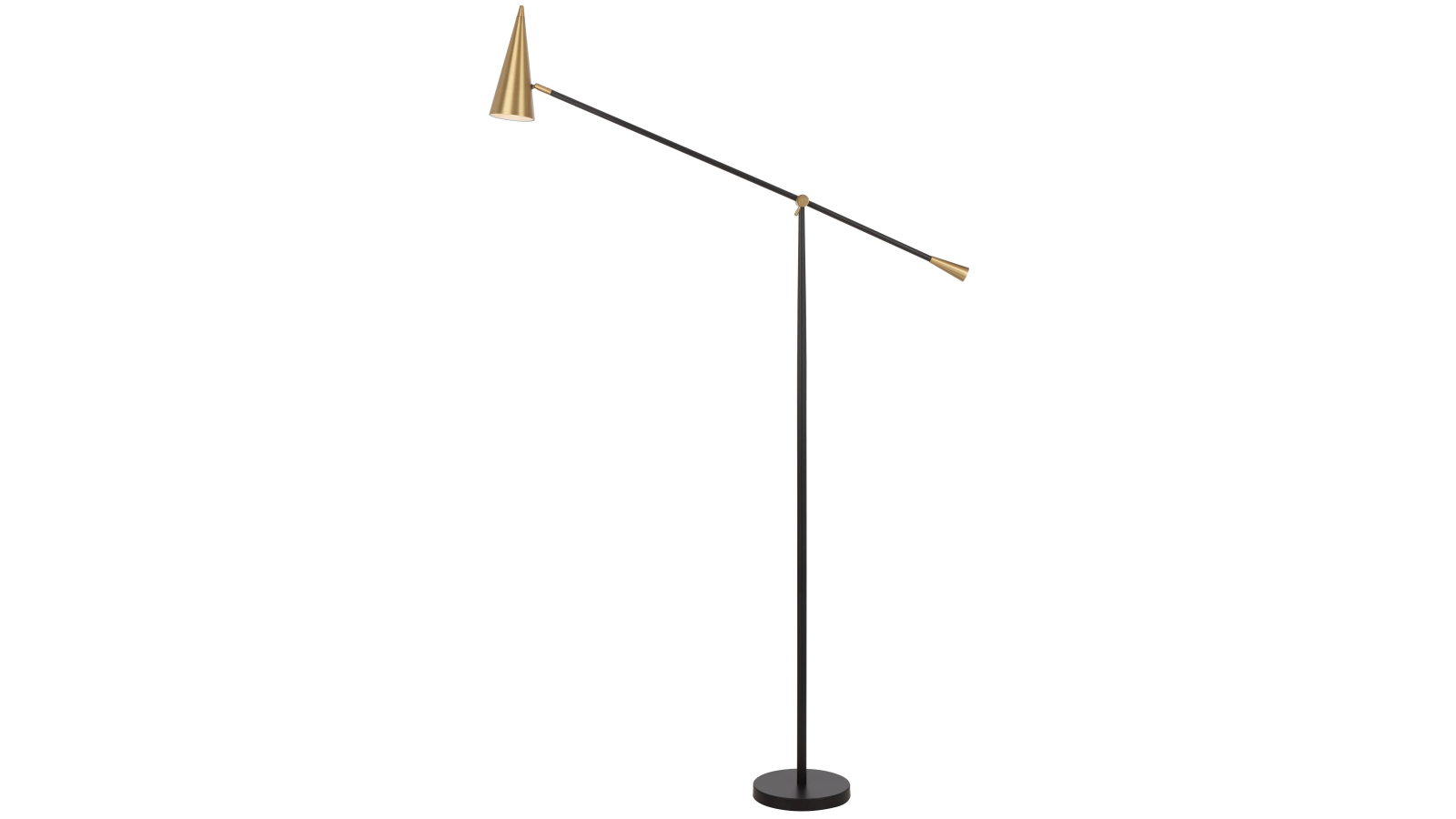 Pretty & Practical Bellaform Tall Black Brass Floor Lamp with Foot Switch