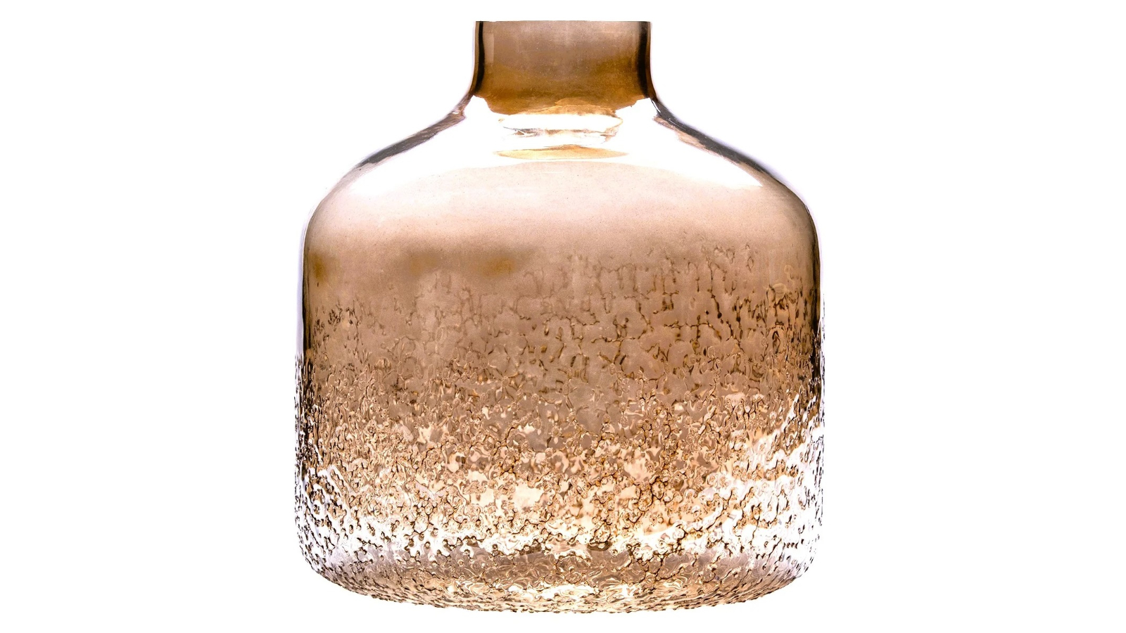 SSH Collection 33cm Tall Maja Glass Bottle Vase - Rustic Brown