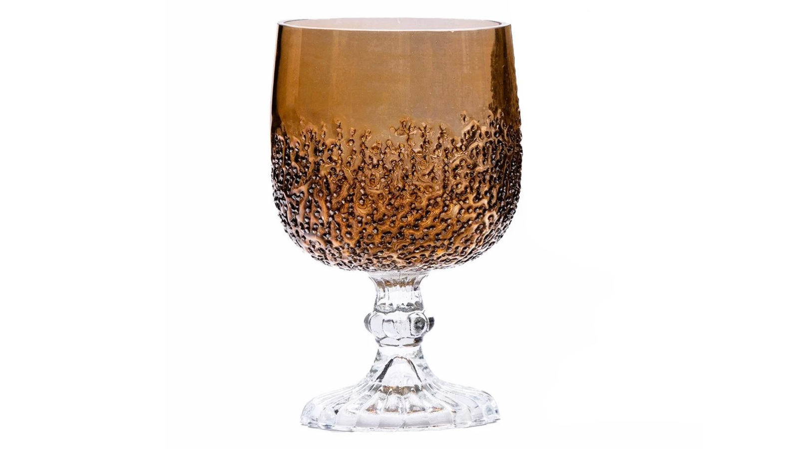 SSH Collection 17cm Beker Tall Glass Goblet - Rustic Brown