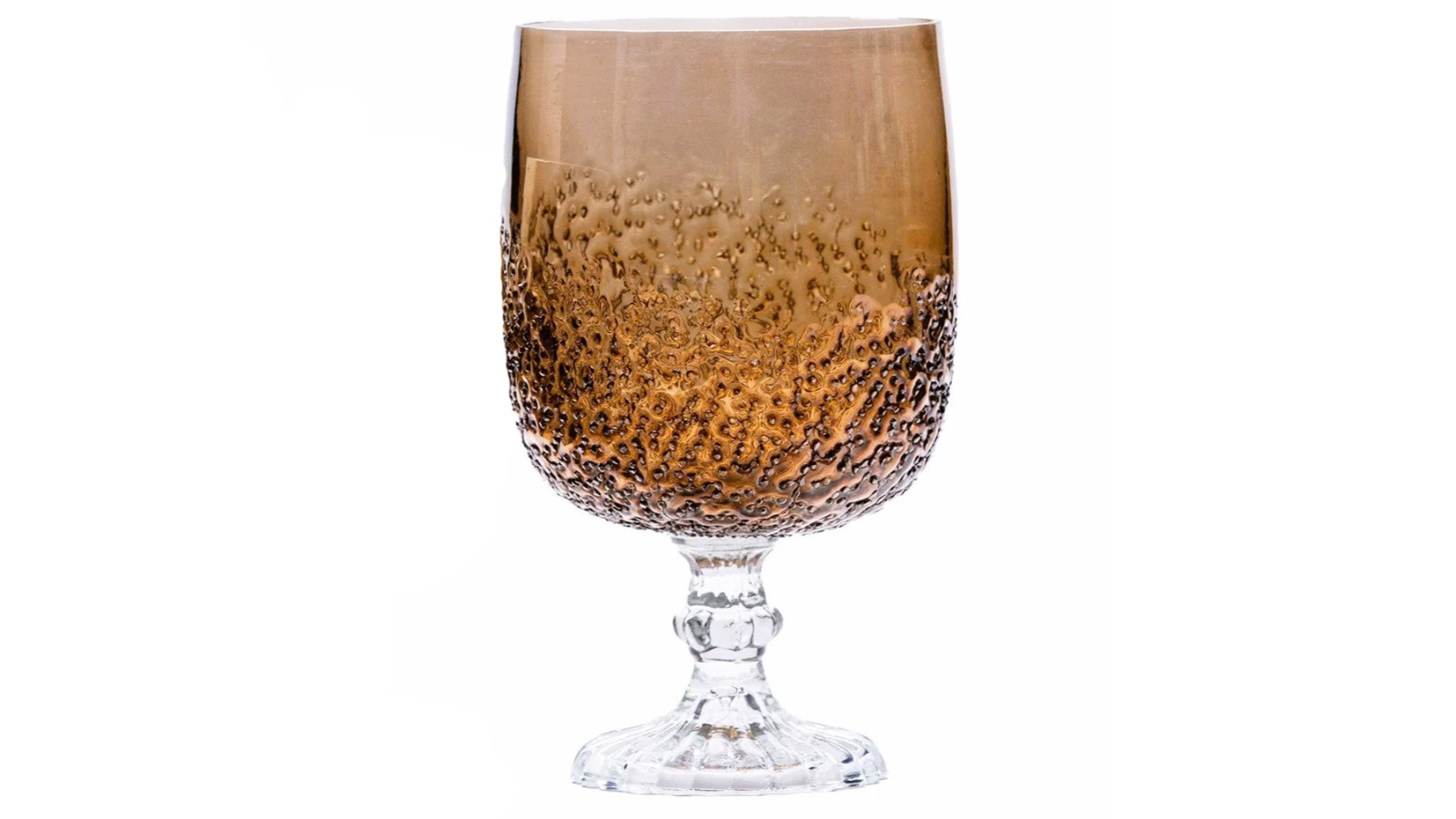 SSH Collection 20cm Beker Tall Glass Goblet - Rustic Brown
