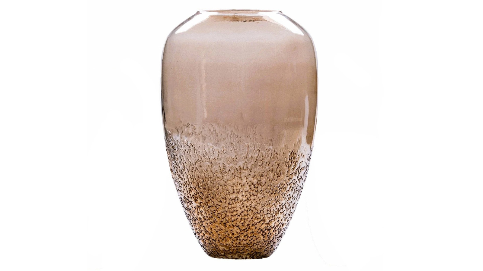 SSH Collection 23cm Indi Tall Glass Vase - Rustic Brown