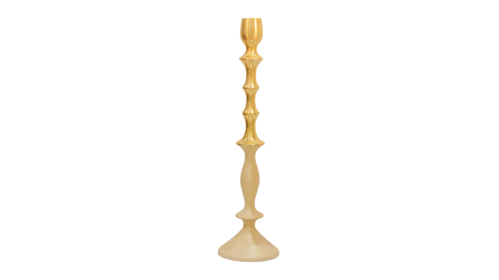 SSH Collection 2-Tone Gold Ludwig Tall Single Candle Holder - 35cm