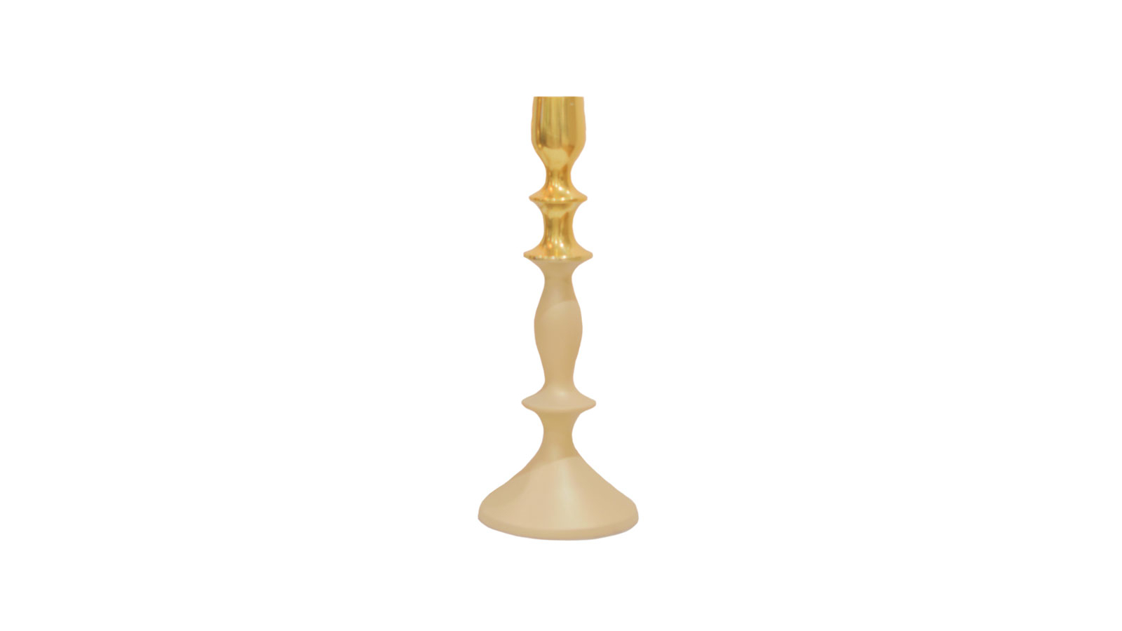 SSH Collection 2-Tone Gold Ludwig Tall Single Candle Holder