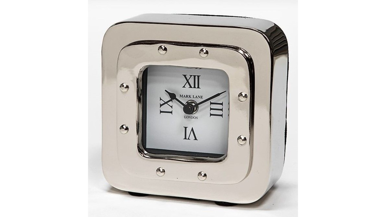 SSH Collection Retro Large Desk Clock Nickel Harvey Norman