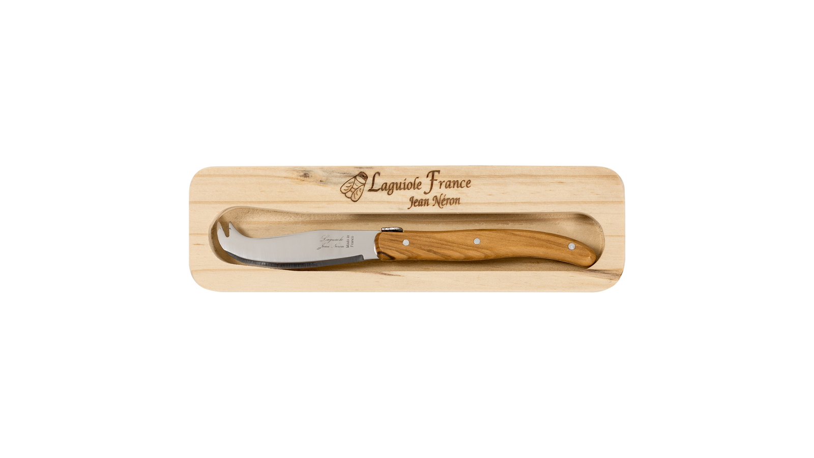 Laguiole Jean Neron Mini Cheese Knife - Olive Wood