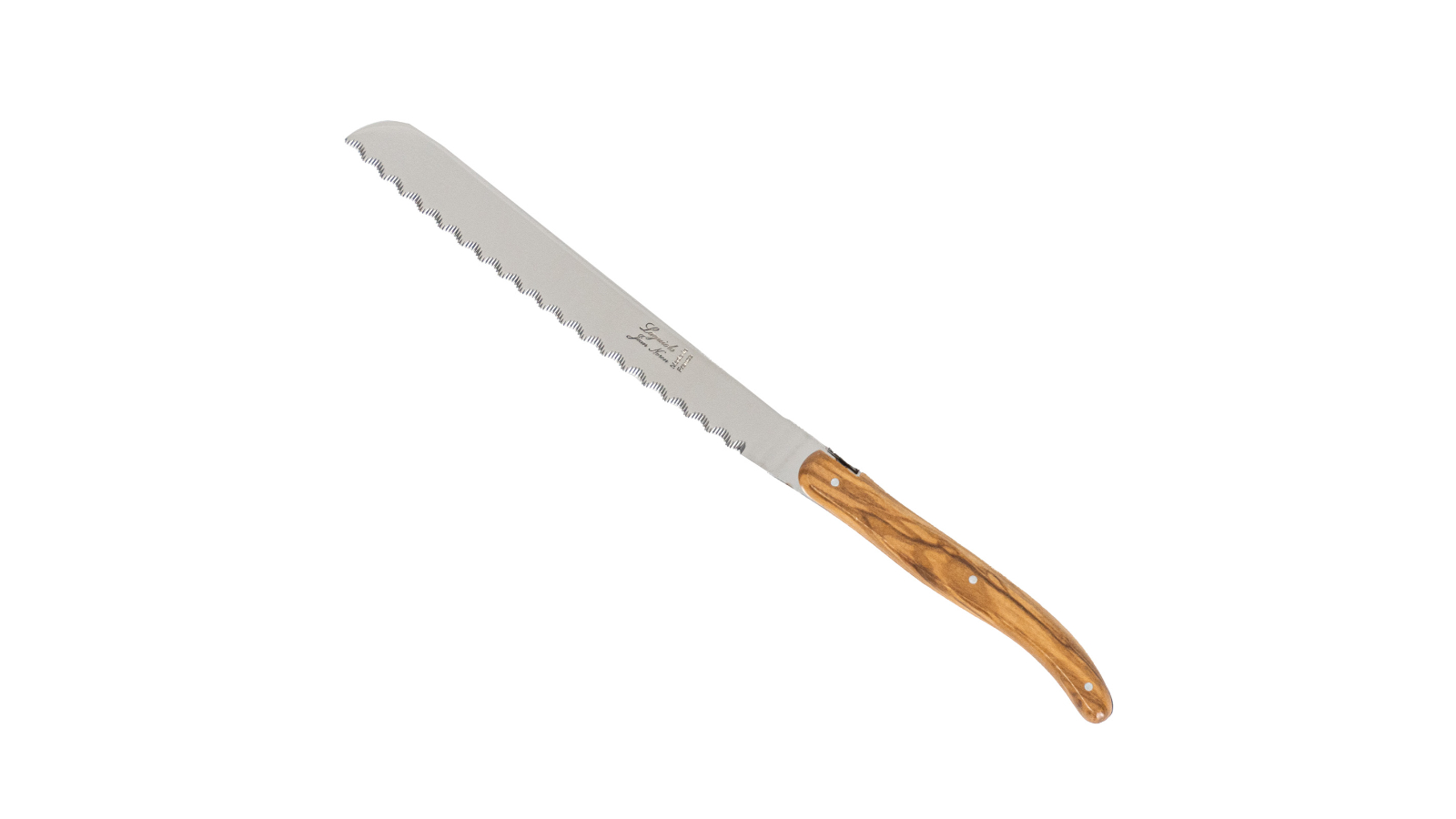 Laguiole Jean Neron Bread Knife - Olive Wood
