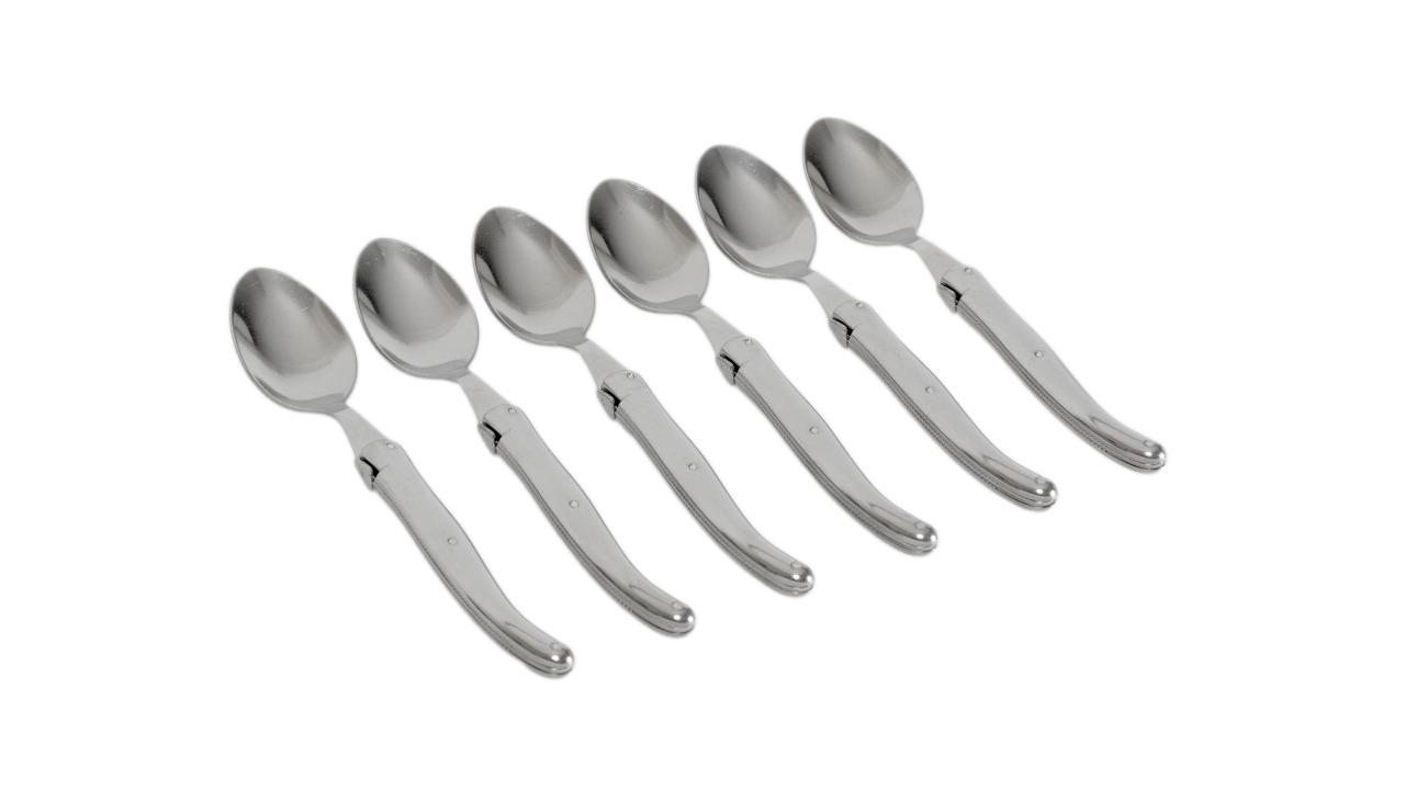 Laguiole Jean Neron Set of 6 Stainless Steel Soup Spoon