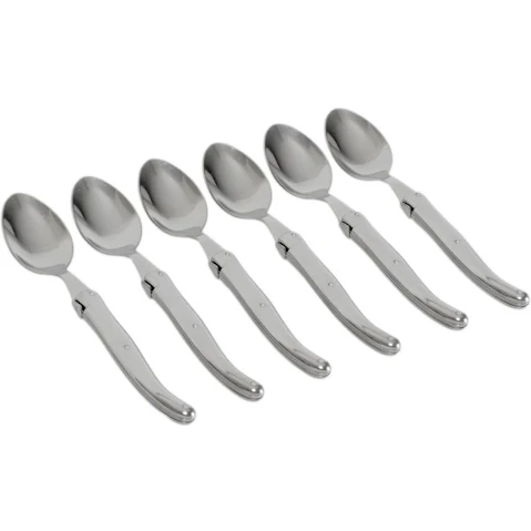Laguiole Jean Neron Set of 6 Stainless Steel Soup Spoon