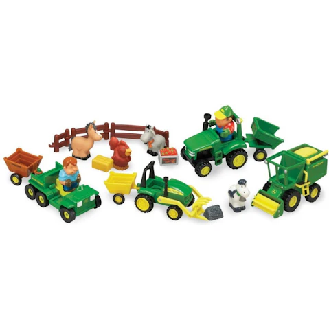 John Deere Mini Sandbox Tractor And Dump Truck Set Sandbox Vehicle Pack of 2 Lc35874