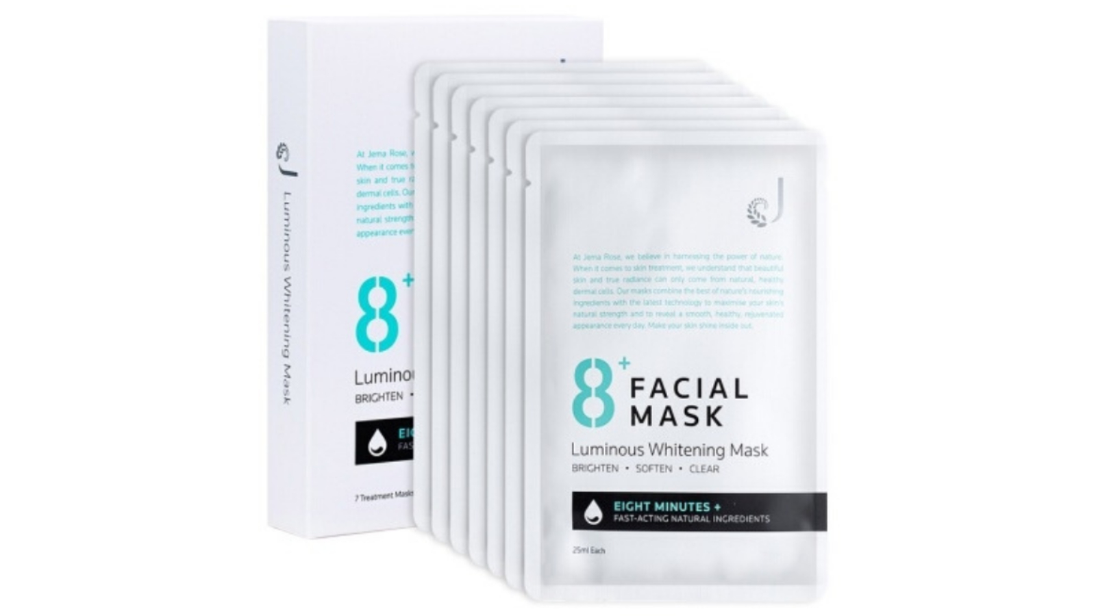 Jema Rose 7 Piece 8+ Facial Mask White