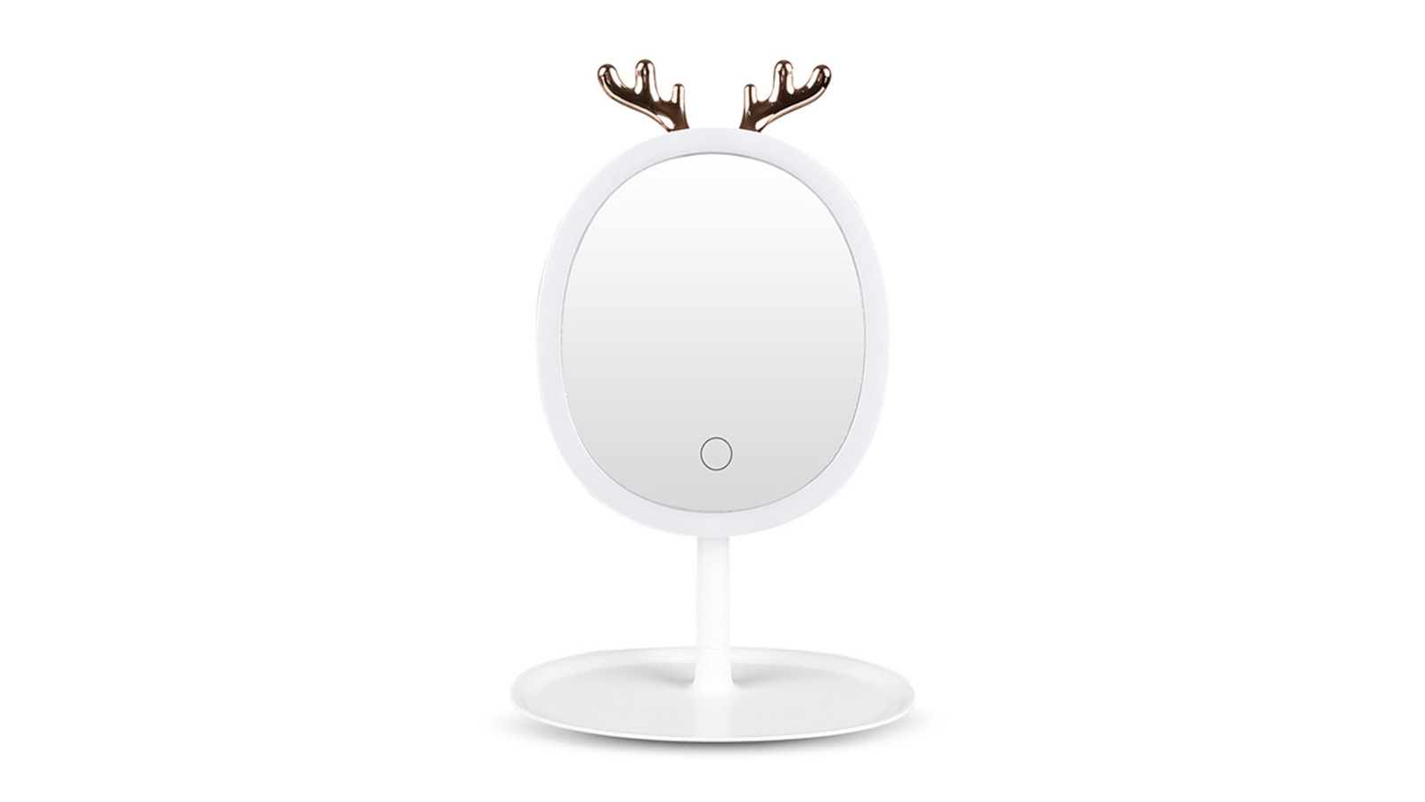Soga Antler LED Light Makeup Mirror Tabletop - White