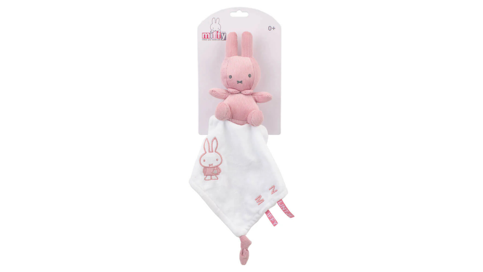 Miffy Pink Rib Cuddle Blanket - 19cm