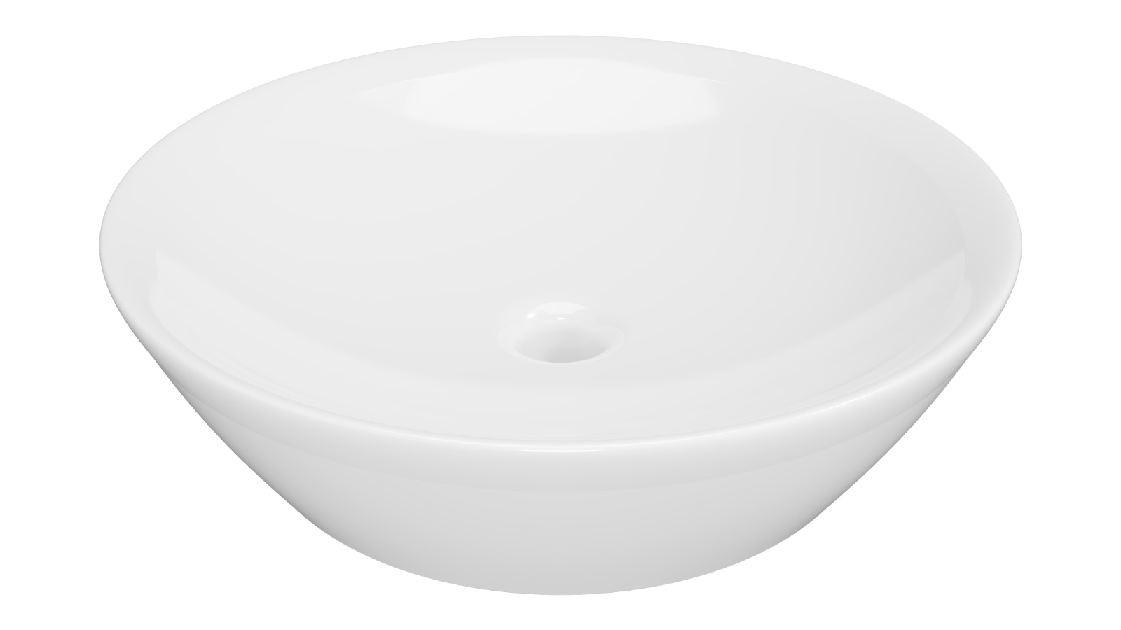 Timberline Jupiter 450mm Above Counter Basin - Gloss White