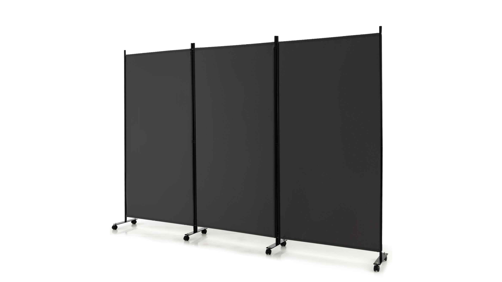 Costway 3-Panel Folding Room Divider Privacy Screen - Grey
