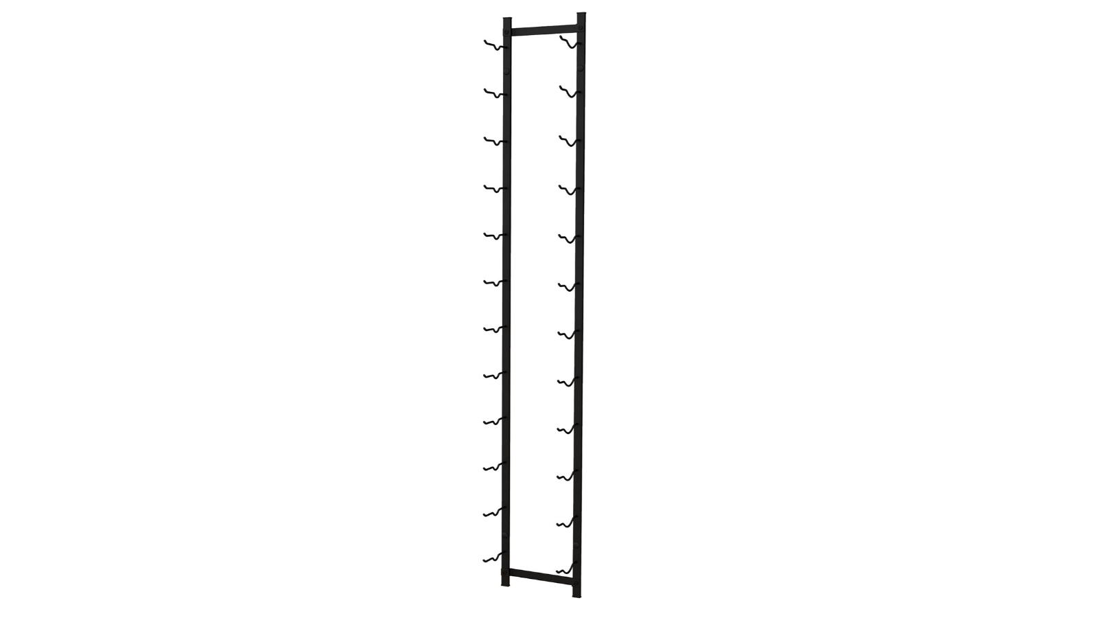 Costway 12 Bottle Hanging Display Wine Rack for Kitchen and Bar - Black
