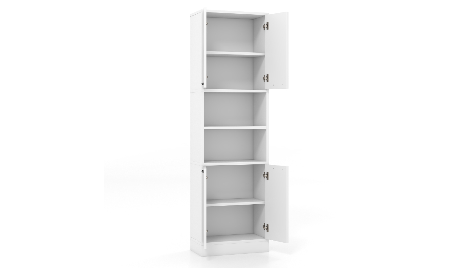 Costway 190cm Kitchen Pantry Cabinet Coffee Bar and Storage Cupboard - White