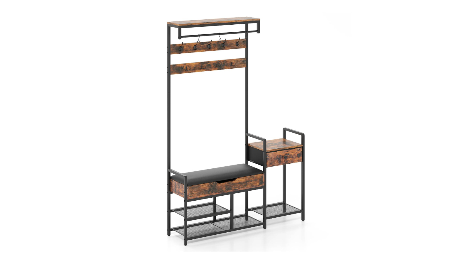 Costway 178cm Clothes Rack Stand with Shoe Storage and 12 Hook