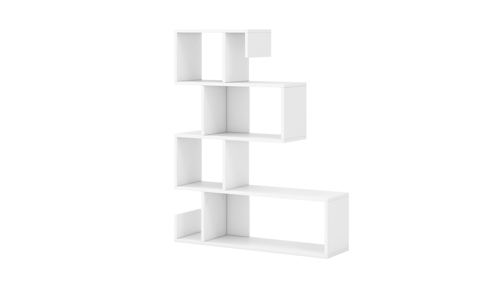 Costway 5-Tier S-Shaped Bookshelf with Open Cubes Storage Rack