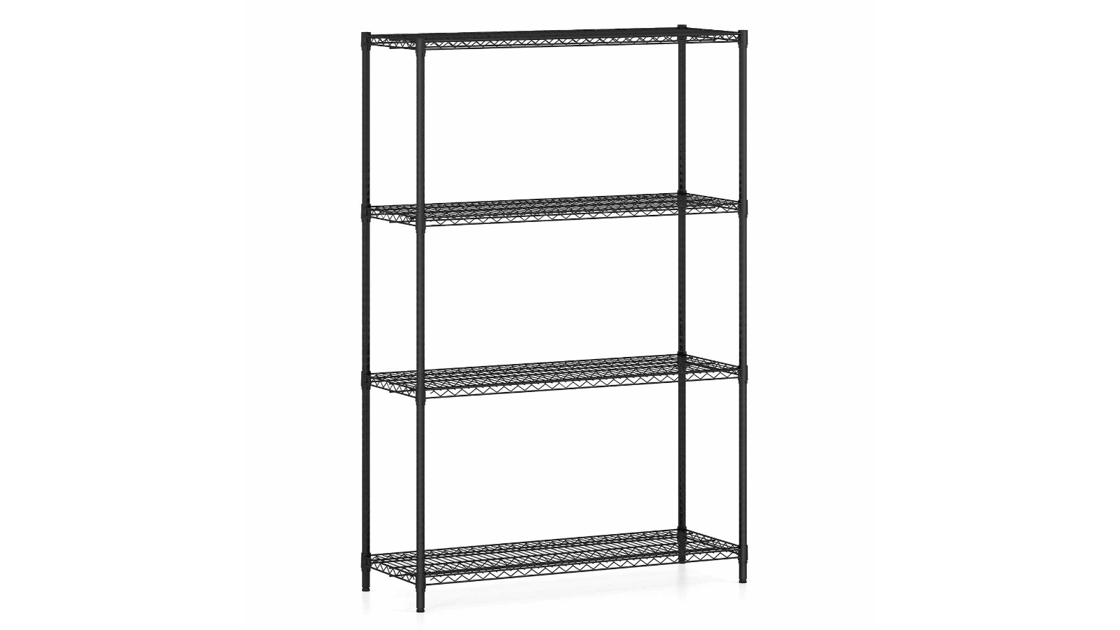 Costway 4-Tier Wire Shelving Unit Storage Shelves with Leveling Feet
