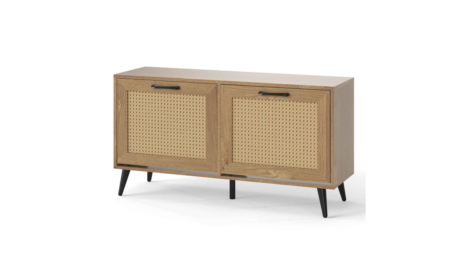 Costway Rattan Shoe Storage with 2-Flip Drawer