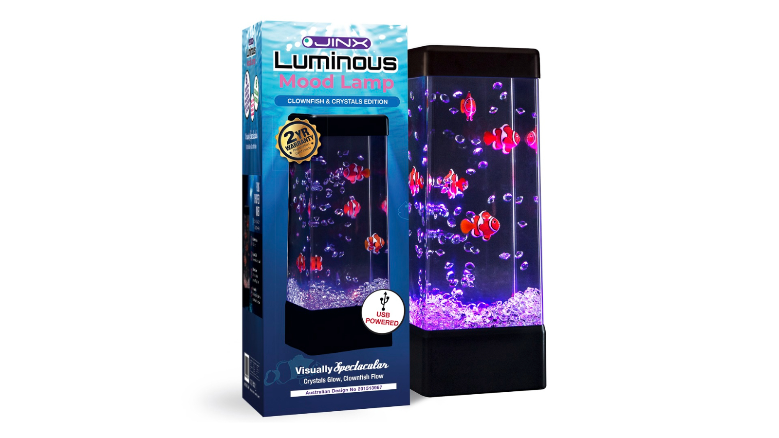 Jinx Luminous Crystals/Clownfish Mood Lamp