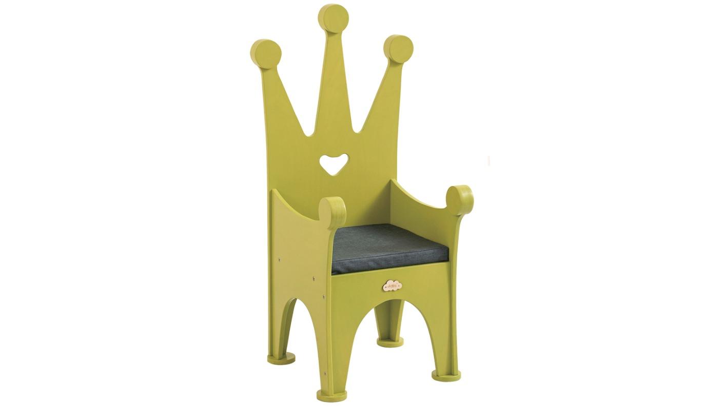 Jooyes Green Wooden Crown Chair