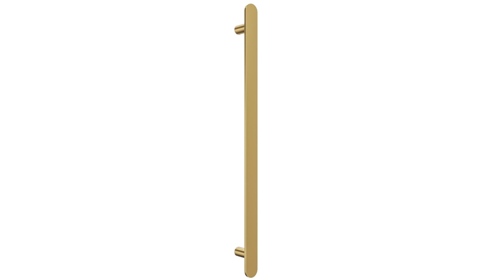 Linsol Allegra 12V Flat Bar Vertical Heated Towel Rail - Brushed Brass