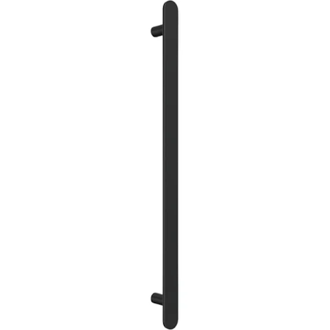 Linsol Allegra 12V Flat Bar Vertical Heated Towel Rail - Matte Black