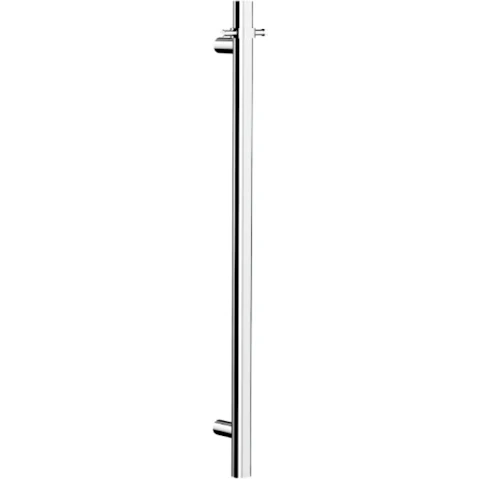 Linsol Allegra 12V Round Bar Vertical Heated Towel Rail with T Bar - Chrome