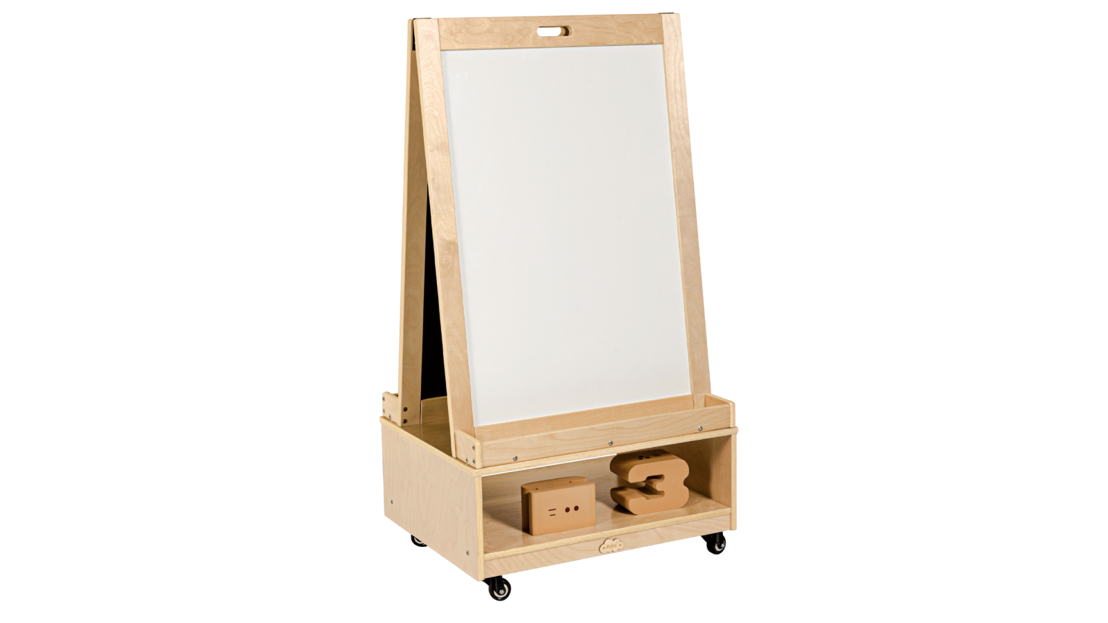Jooyes Kids Magnetic Double Sided Wooden Chalkboard and Whiteboard