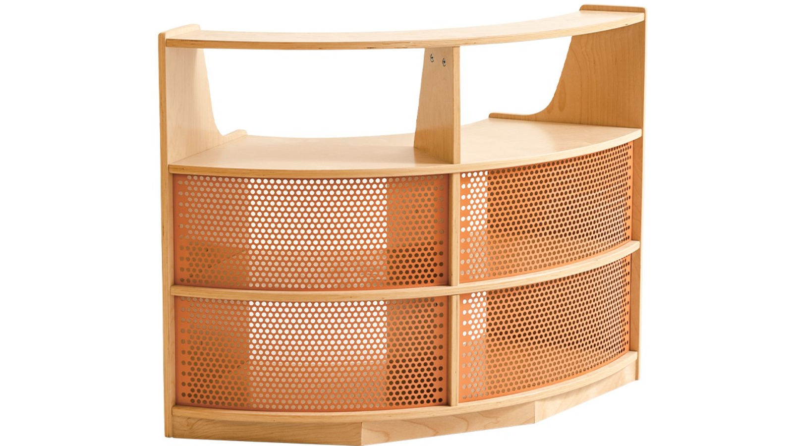 Jooyes Kids Curved Storage Cabinet with Open Shelf - H76cm