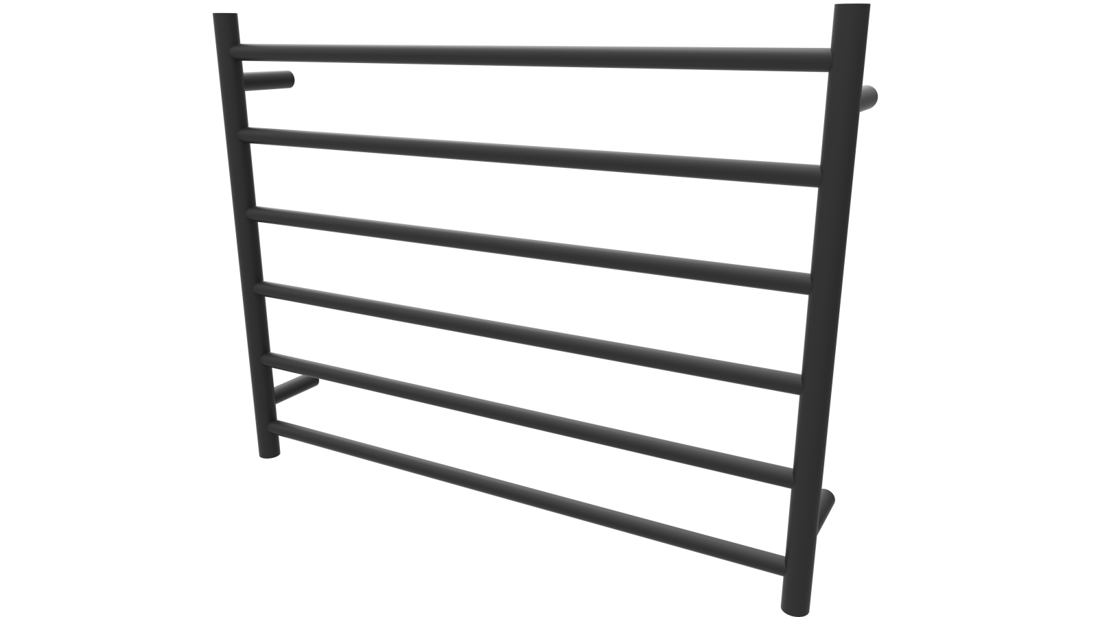 Linsol Allegra 6 Bar Wide Heated Towel Rail - Matte Black
