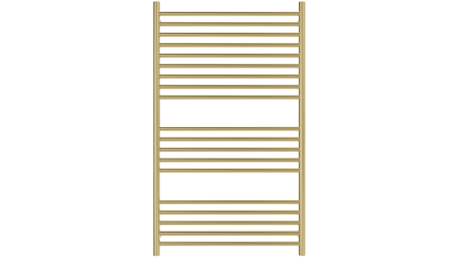 Linsol Allegra 19 Bar Wide Heated Towel Rail - Brushed Brass