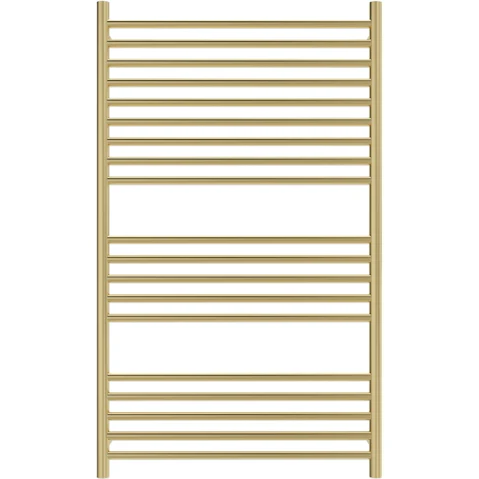 Linsol Allegra 19 Bar Wide Heated Towel Rail - Brushed Brass