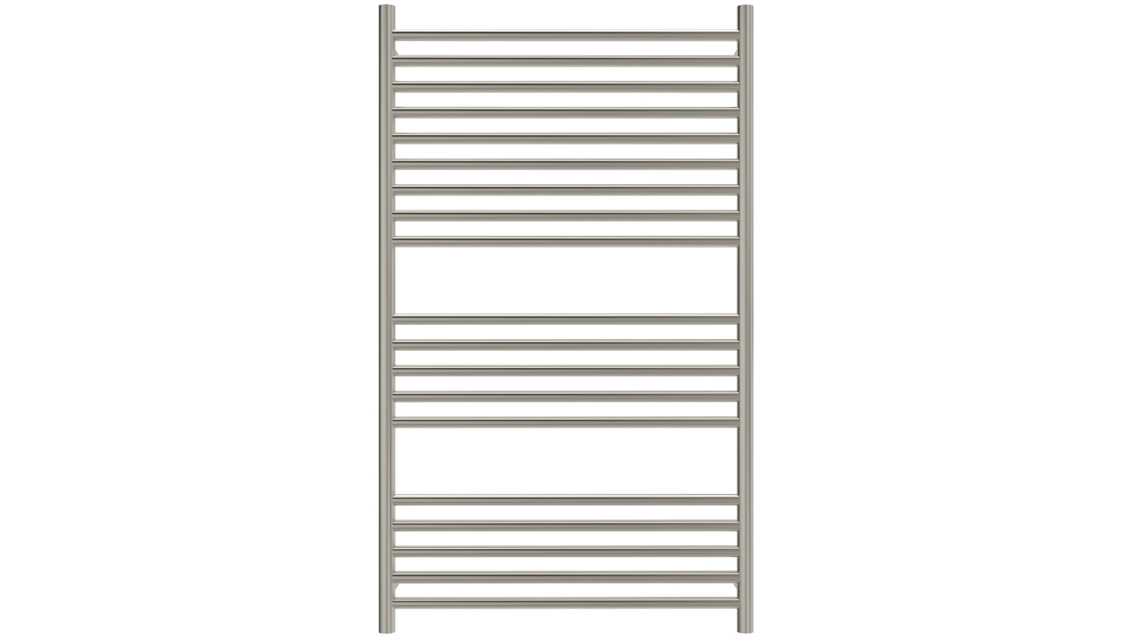 Linsol Allegra 19 Bar Wide Heated Towel Rail - Brushed Nickel