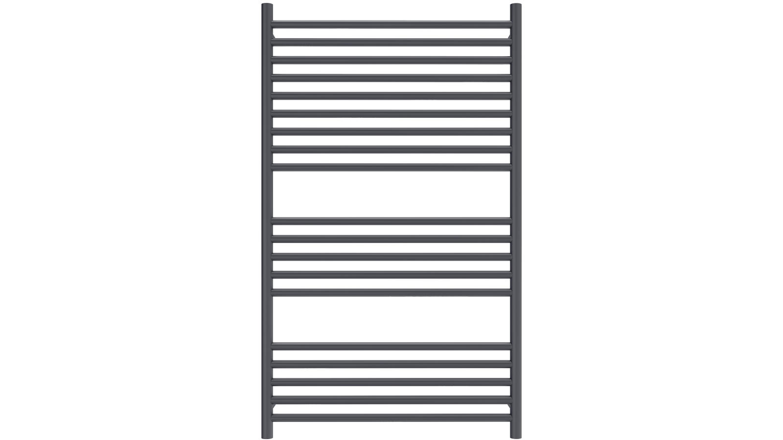 Linsol Allegra 19 Bar Wide Heated Towel Rail - Matte Black