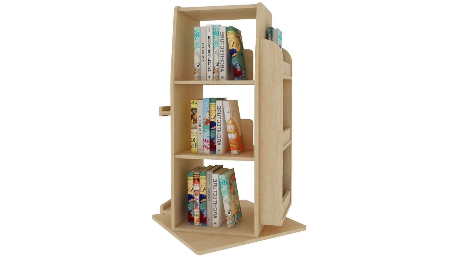 Jooyes Kids Revolving Wooden Bookcase Harvey Norman