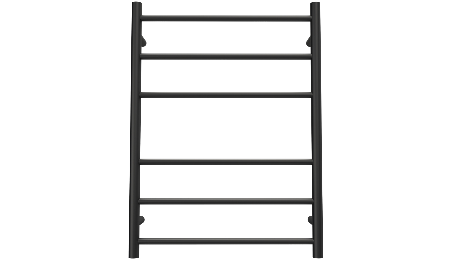 Linsol Avid Round 6 Bar Dual Wire Heated Towel Rail - Matte Black