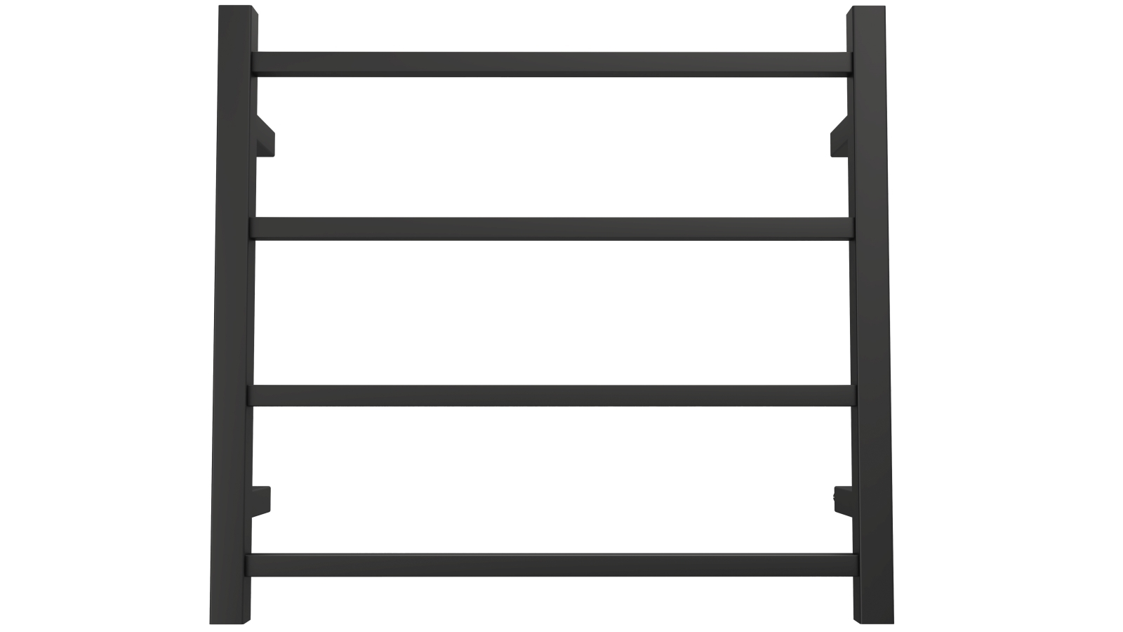 Linsol Spirit Square 4 Bar Dual Wiring Heated Towel Rail - Matte Black