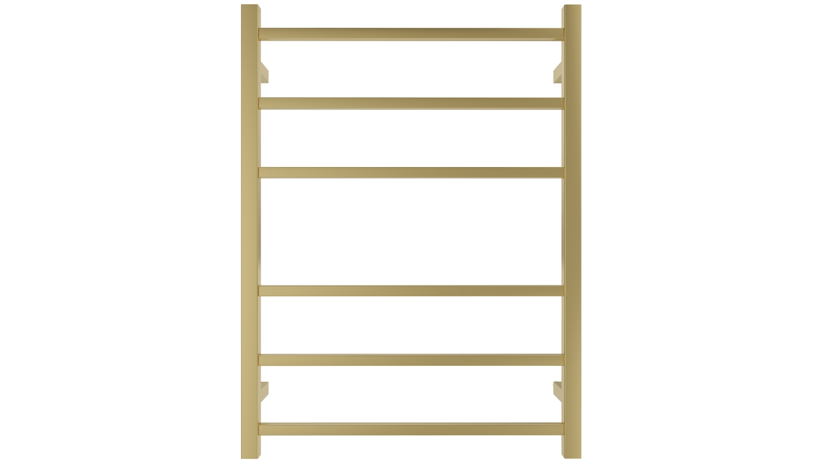 Linsol Spirit 6 Bar Heated Towel Rail - Brushed Brass