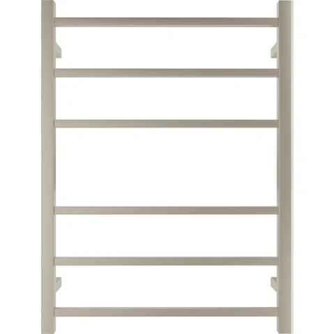 Linsol Spirit 6 Bar Heated Towel Rail - Brushed Nickel