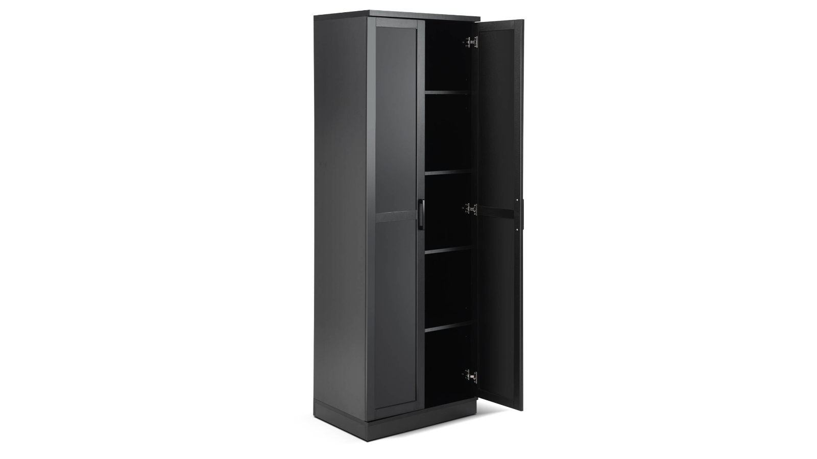 Costway Tall Freestanding Storage Cabinet for Bathroom and Kitchen Pantry - Black