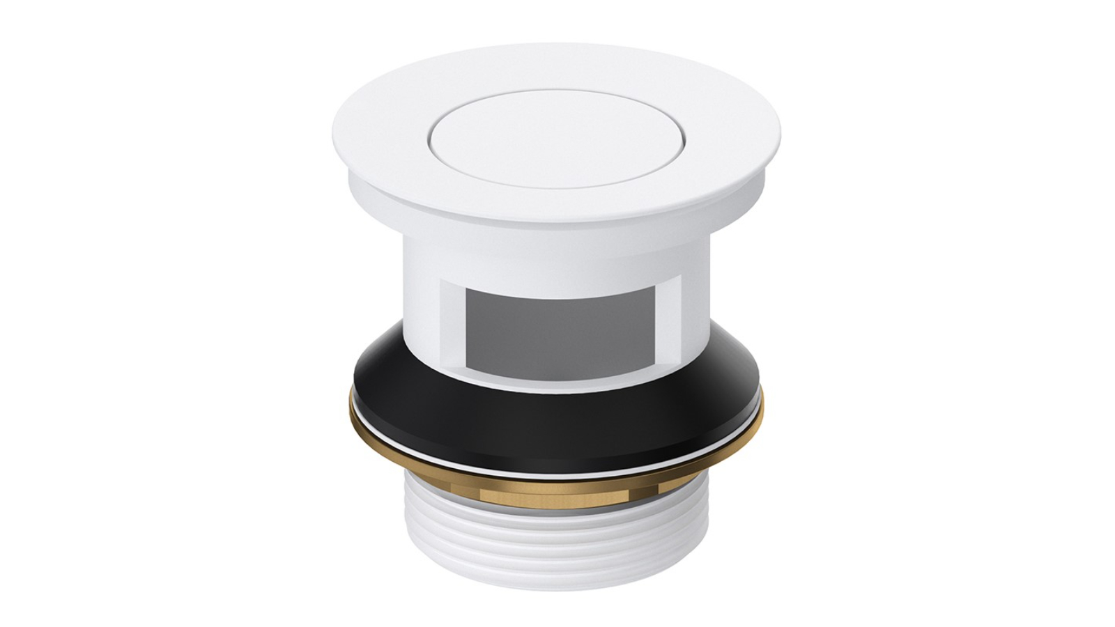 Victoria & Albert K15 Flip Coin Bath Waste with Integral Overflow - Matte White 