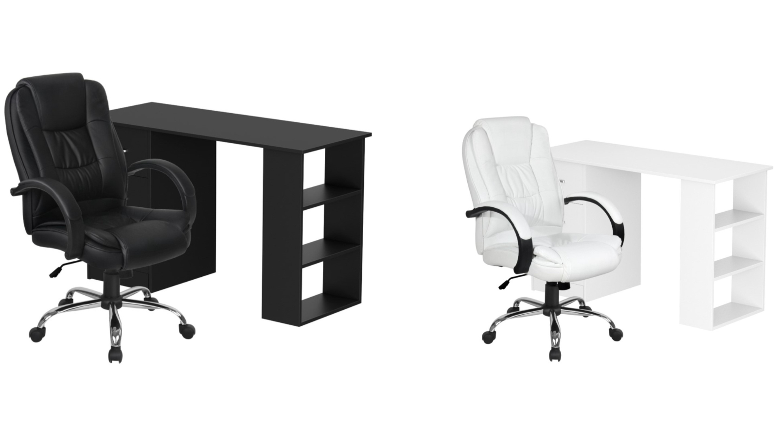 Artiss 120cm Computer Desk with High Back PU Leather Chair